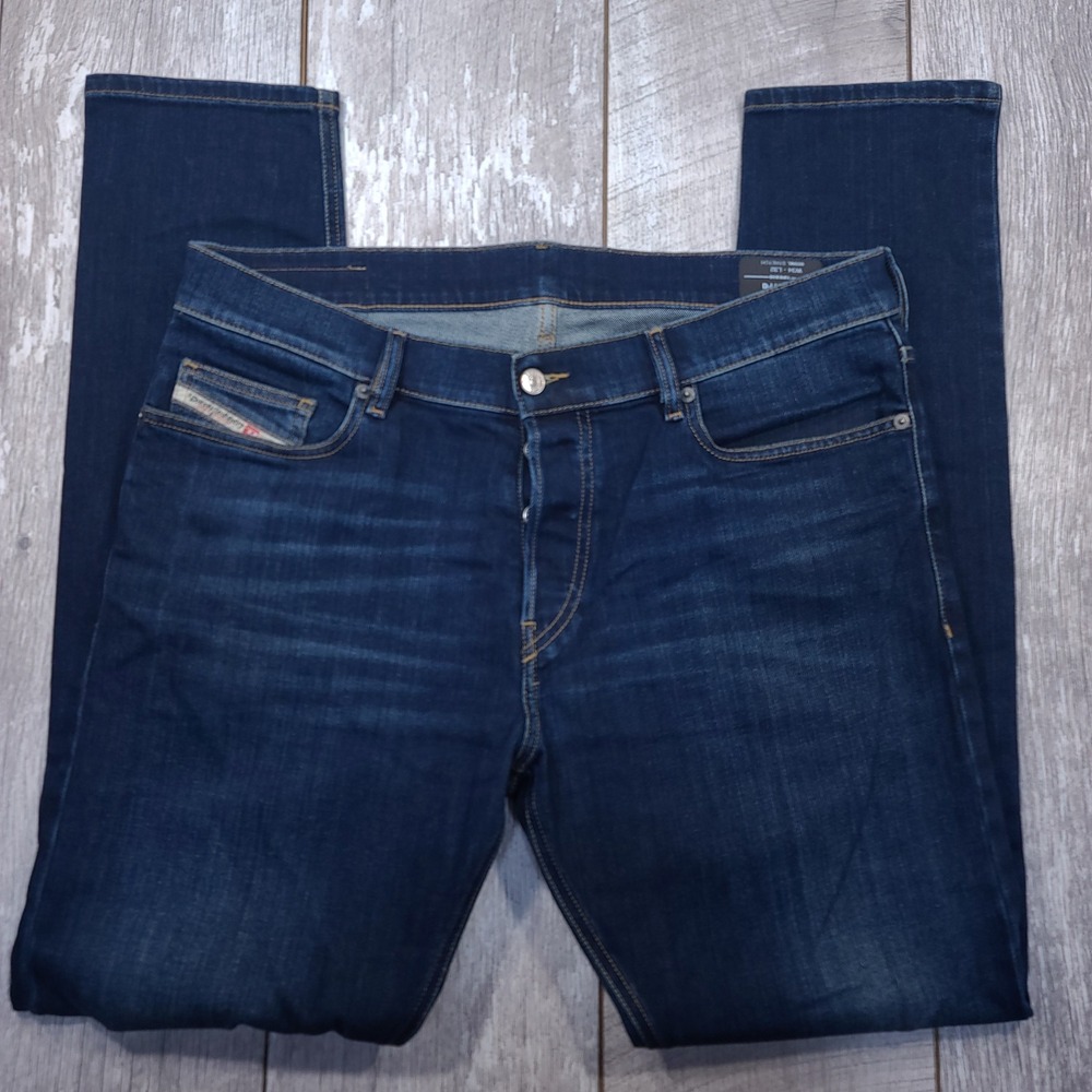 Diesel D-Luster Jeans Mens 34x34 Dark Blue Slim Fit Stretch Denim Pants - Picture 4 of 10
